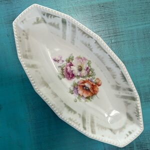 Antique Porcelain PK/Germany Dish Floral - home decor